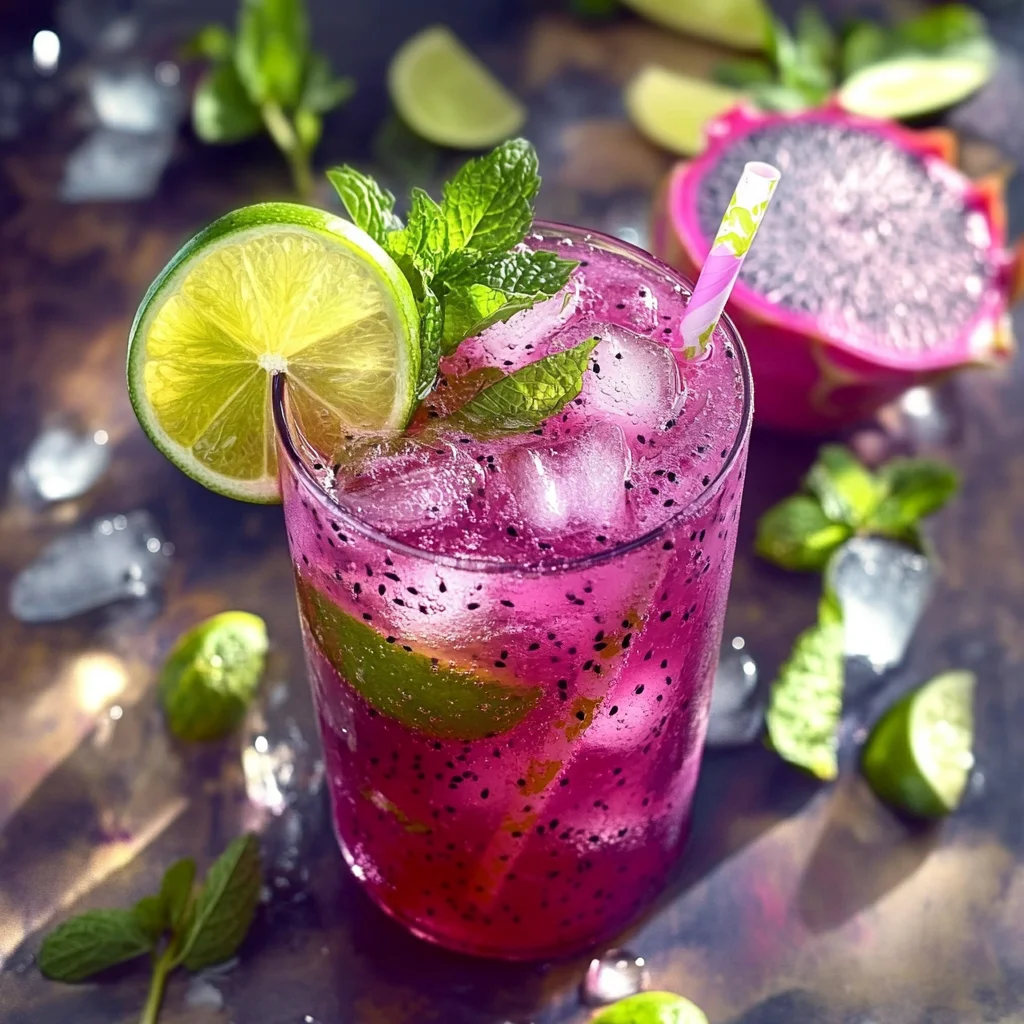 Dragon Fruit Juice Mojito Recipe