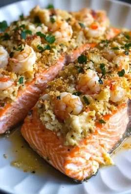 Elegant Crab Shrimp Stuffed Salmon