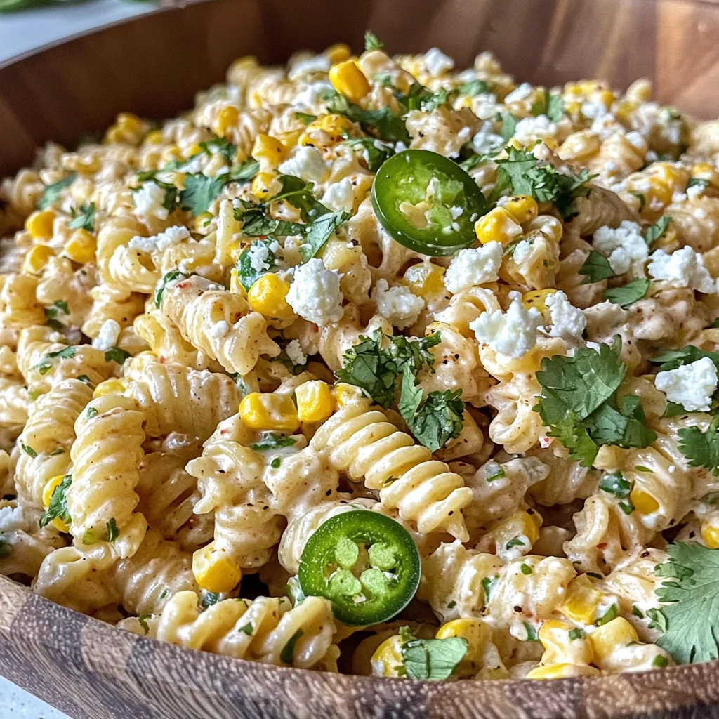 Elote Pasta Salad Recipe (Mexican Street Corn)