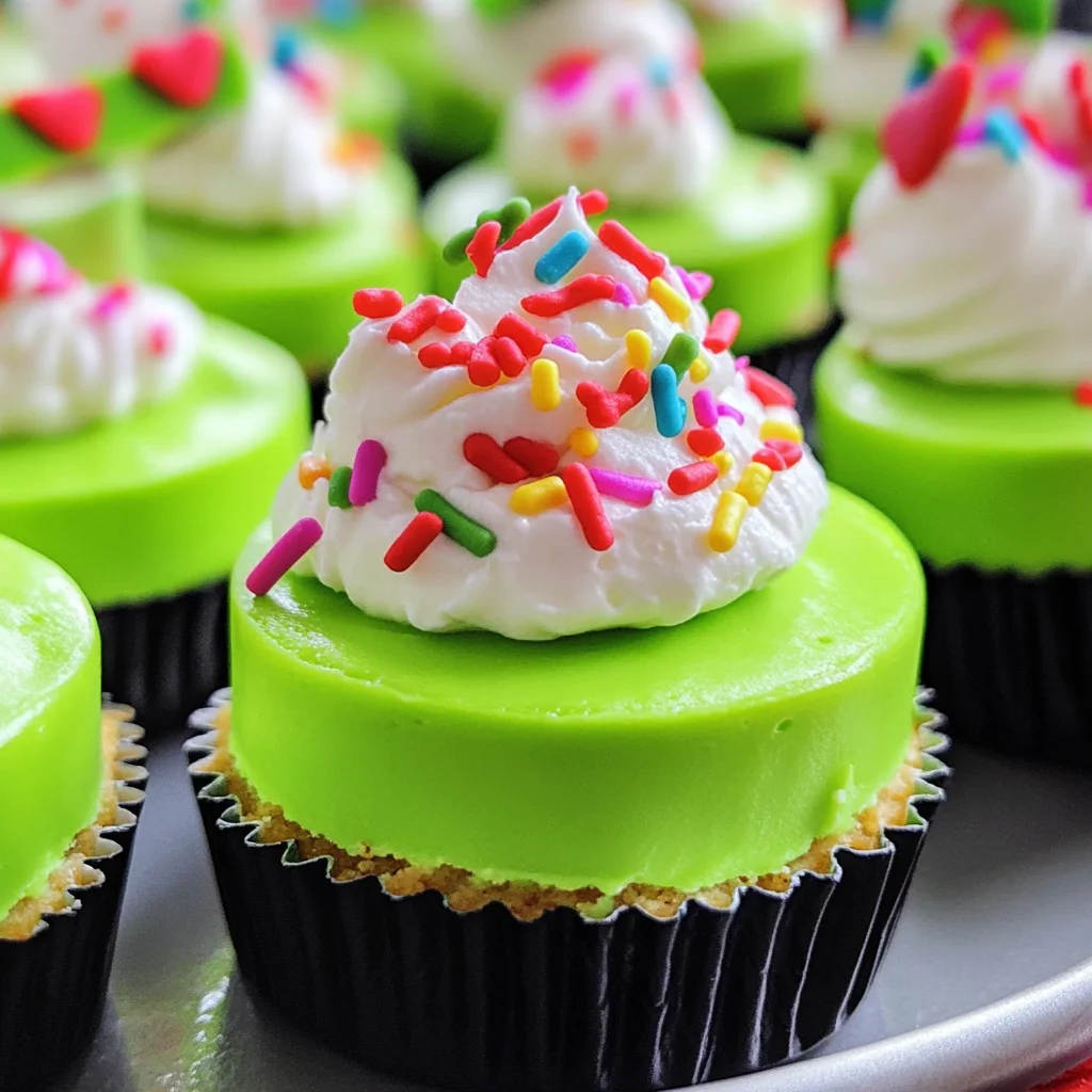 Grinch Mini Cheesecakes