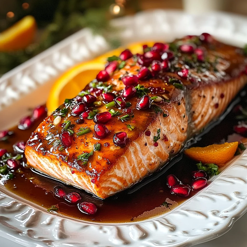 Pomegranate and Orange Glazed Salmon: A Flavorful Christmas Main
