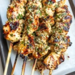 Ranch Garlic Parmesan Chicken Skewers