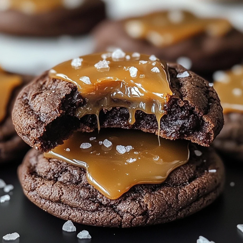 Salted Caramel Chocolate Cookies