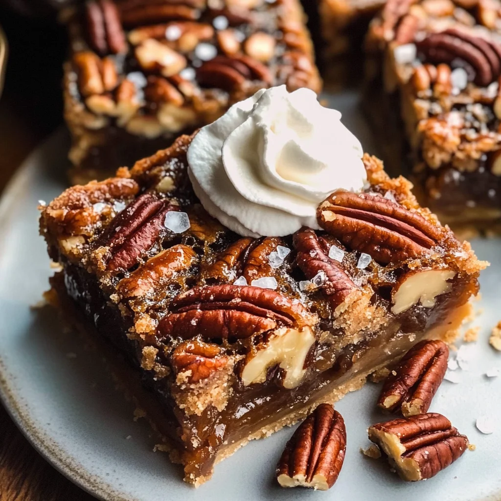 Salted Maple Pecan Pie Bars