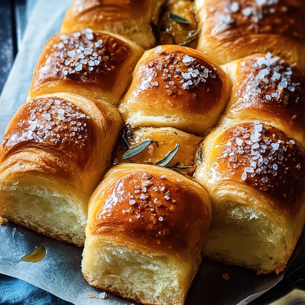 Salted Sage Honey Butter Brioche Rolls