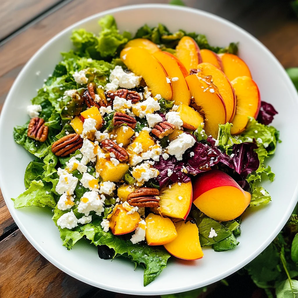 Simple Peach Feta Salad