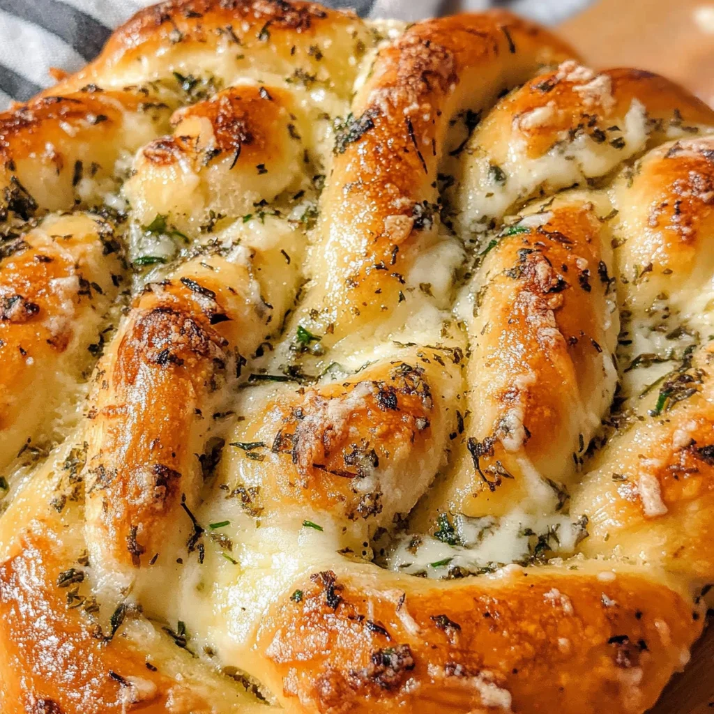 Swirled Garlic Herb And Cheese Bread