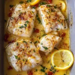 Tasty Baked Cod in Coconut Lemon Cream Sauce