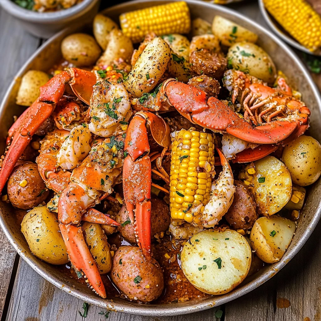 Cajun Seafood Boil with Garlic Butter Sauce