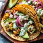Cauliflower Tacos with Cilantro Lime Crema