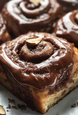 Chocolate Cinnamon Rolls with Hazelnut Icing