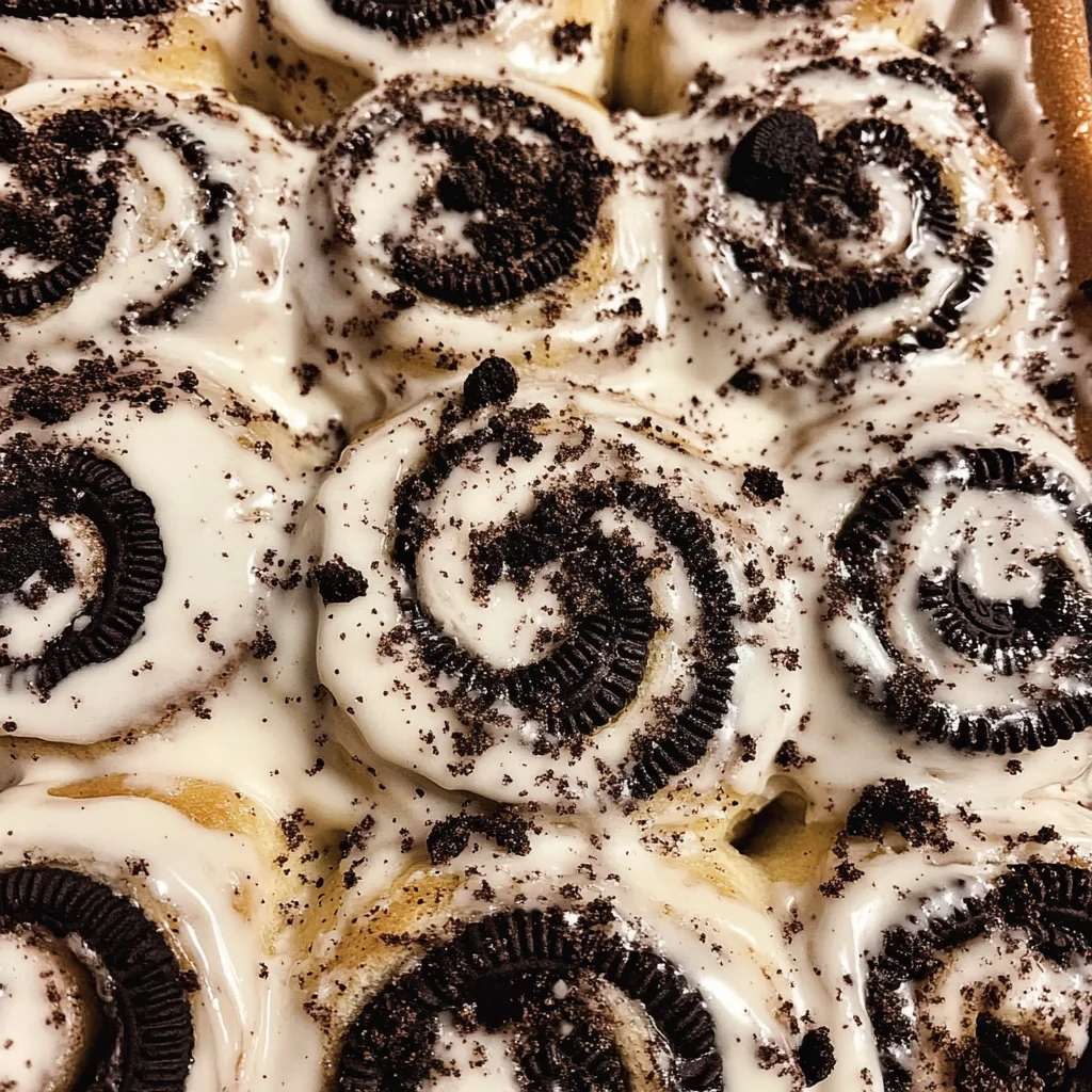 Cookies and Cream Cinnamon Rolls