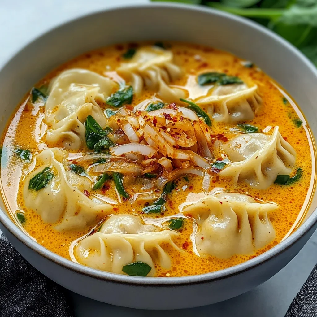 Delicious Curry Dumpling Soup