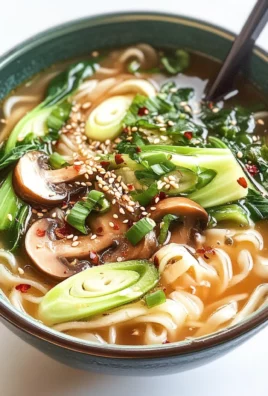 Ginger Garlic Noodle Soup with Bok Choy