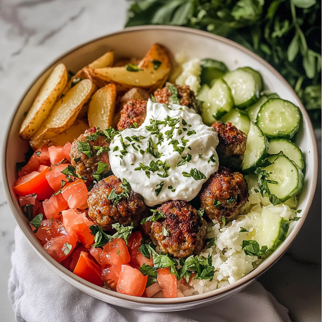 Greek Meatball Bowl Recipe