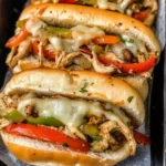 Healthy Crockpot Chicken Philly Cheesesteak Recipe