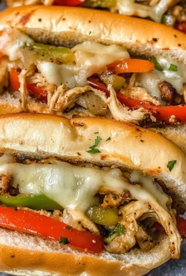 Healthy Crockpot Chicken Philly Cheesesteak Recipe