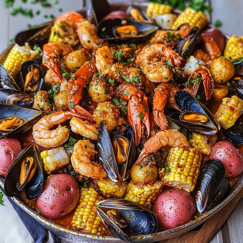 Homemade Cajun Seafood Boil Recipe with Spicy Garlic Butter