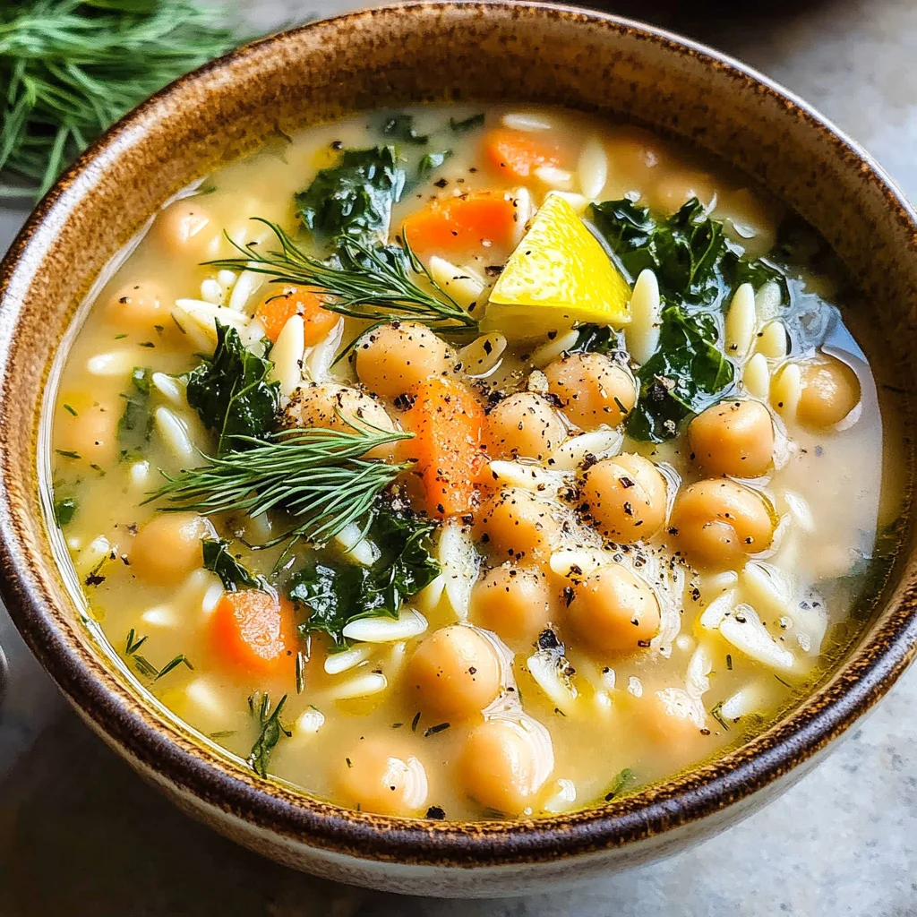 Lemony Greek Chickpea Soup