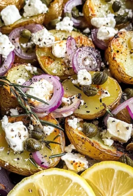 Quick smashed Greek potatoes with feta and rosemary