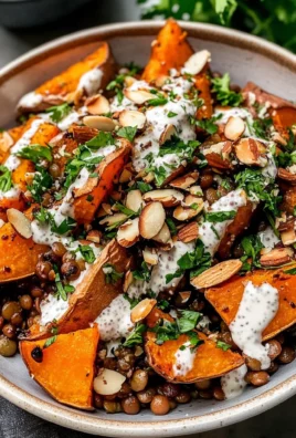 Roasted Sweet Potato Salad with Lentils