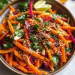 Shaved Rainbow Carrot Sesame Salad