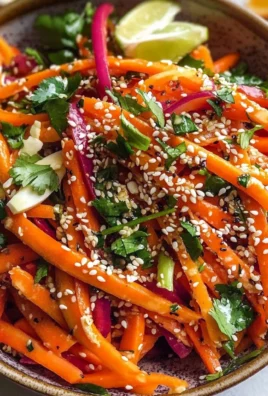 Shaved Rainbow Carrot Sesame Salad