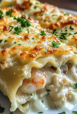 Shrimp Crab Alfredo Roll Ups