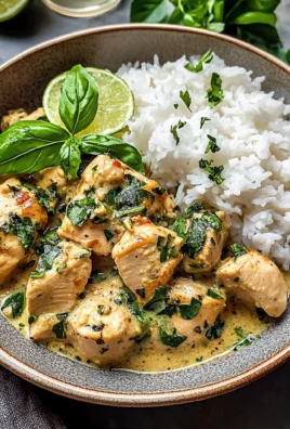 Spiced Coconut Basil Chicken with Rice: A Flavorful Delight