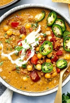 Vegan White Chickpea Chili