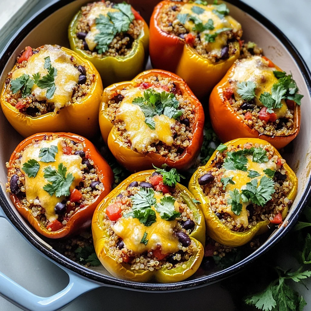 Vegetarian Stuffed Peppers - Mexican-Style