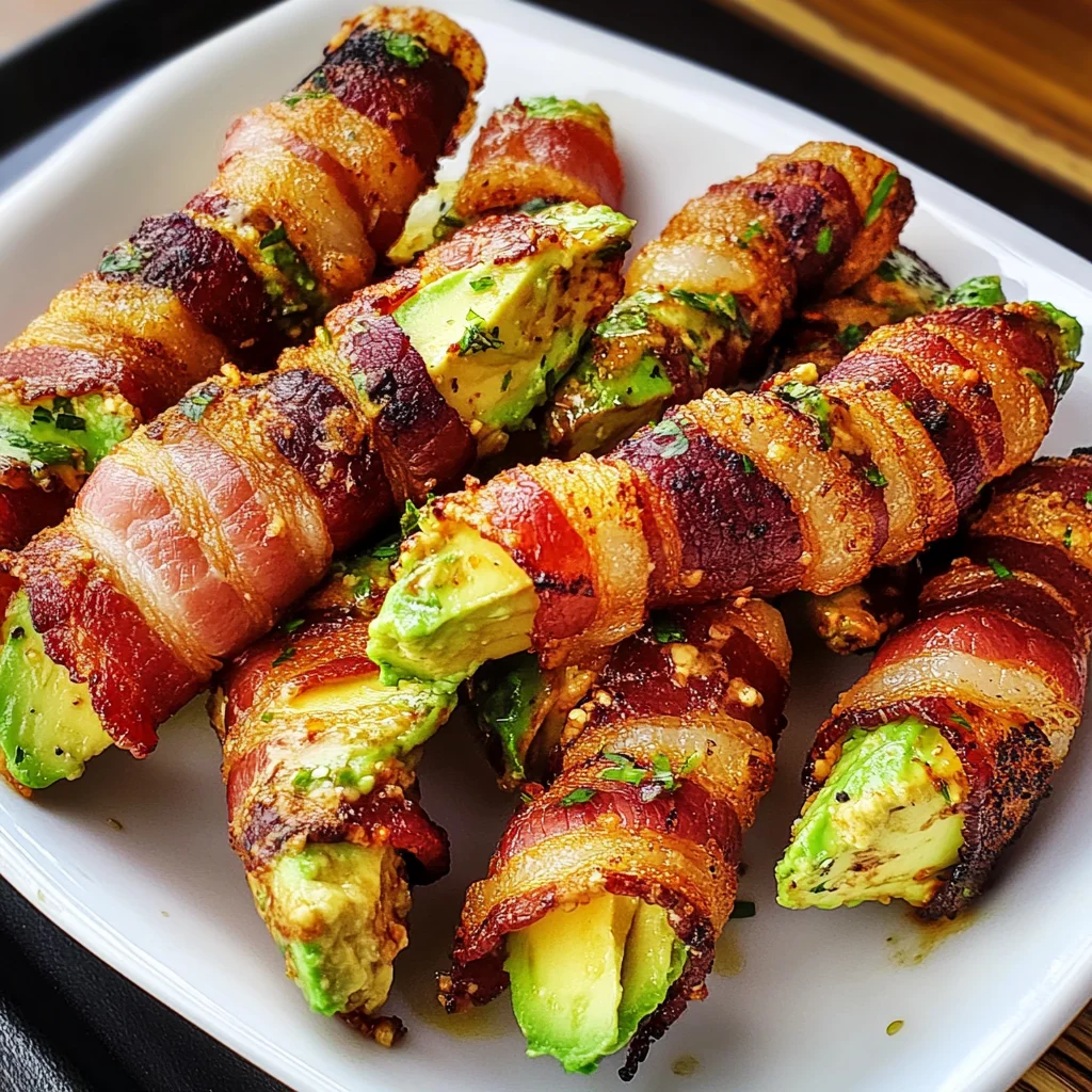 turkey Bacon Wrapped Avocado Fries
