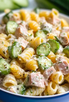 Dill Pickle Tuna Pasta Salad