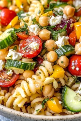 Greek Chickpea Pasta Salad (Gluten-Free)