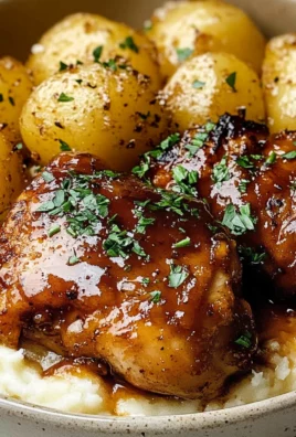 Honey Bbq Chicken & Creamy Garlic Parmesan Potatoes