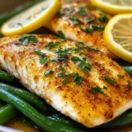 Lemon Garlic Tilapia with Green Beans