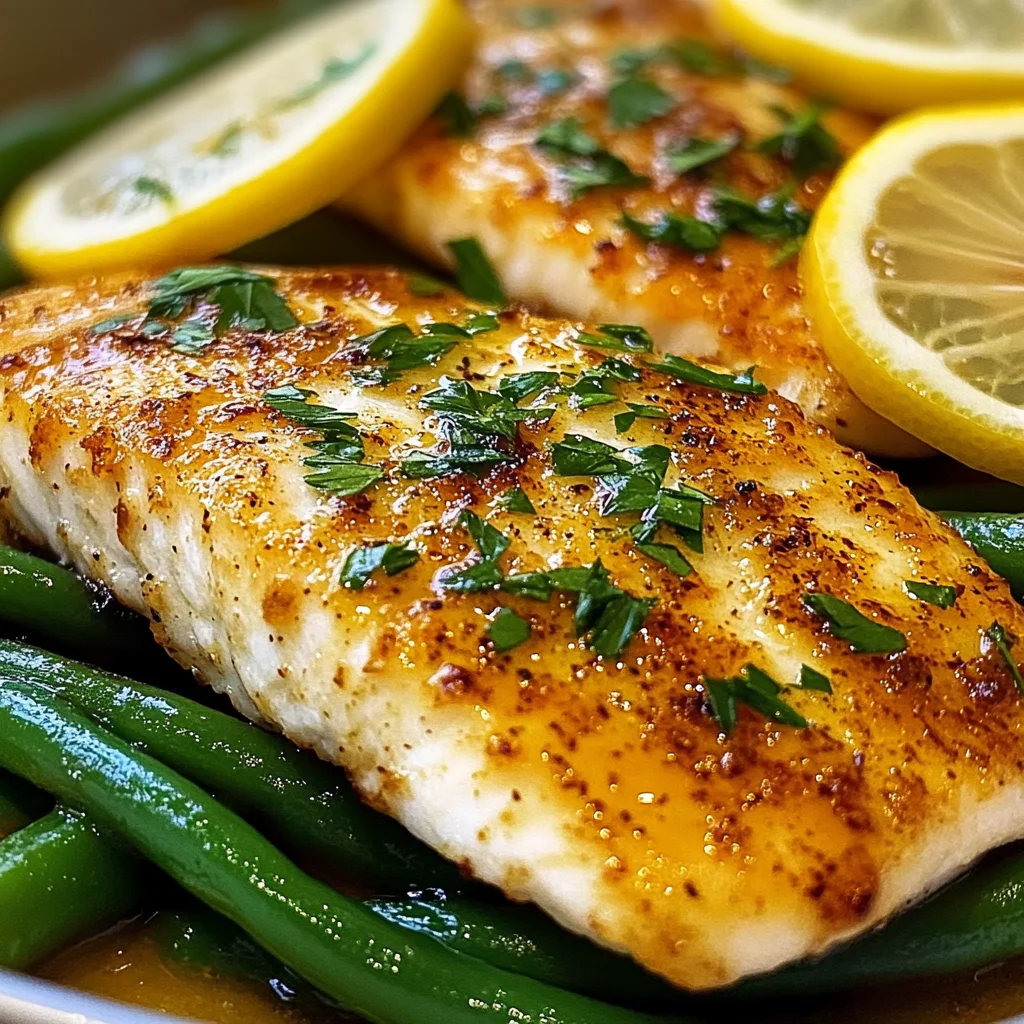 Lemon Garlic Tilapia with Green Beans