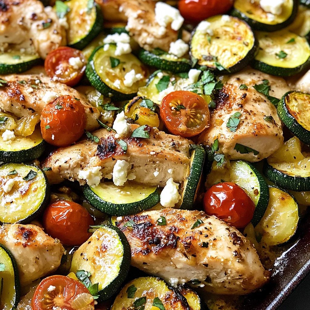Mediterranean Chicken Zucchini Bake