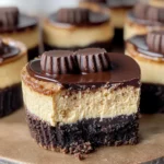 Mini Peanut Butter Cup Cheesecakes