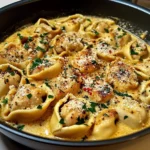 One-Pot Spicy Garlic Butter Chicken Tortellini