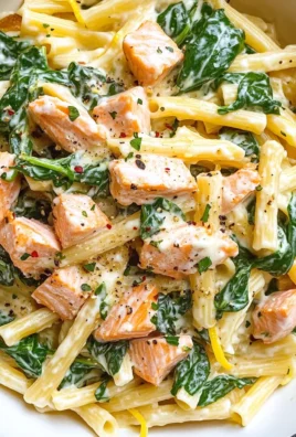 Quick Salmon & Spinach Pasta