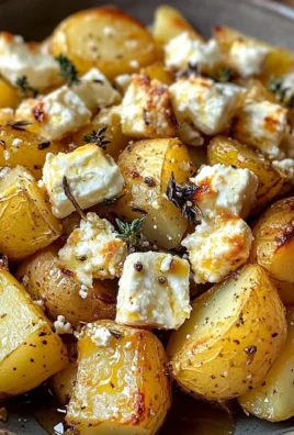 Roasted Potatoes with Baked Feta and Garlic
