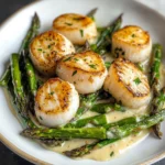 Seared Scallop Bowls with Asparagus & Creamy Sauce