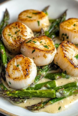 Seared Scallop Bowls with Asparagus & Creamy Sauce