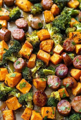 Sheet Pan Sausage and Sweet Potatoes with Honey Garlic Sauce