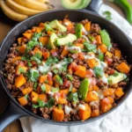 Southwestern Ground Beef Sweet Potato Skillet