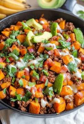 Southwestern Ground Beef Sweet Potato Skillet