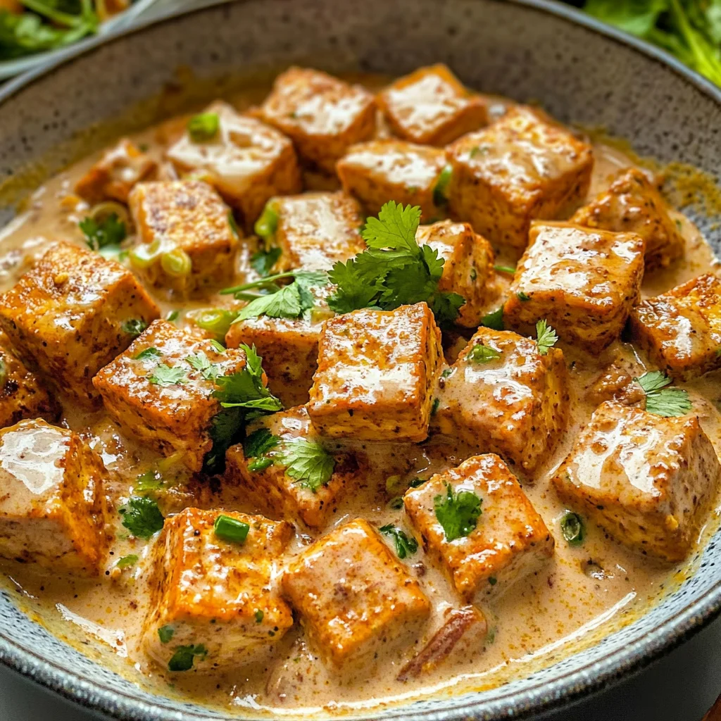 Spicy Tofu with Creamy Coconut Sauce Recipe That Delights