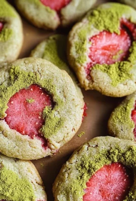 Strawberry Matcha Cookies