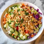Thai Crunch Salad CPK Copycat (with peanut ginger sauce)